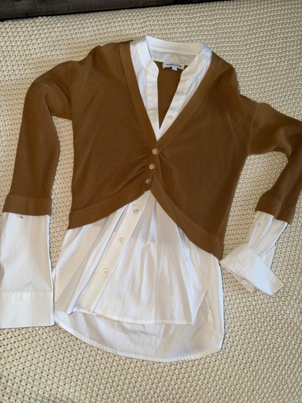 Veronica Beard Leonora’s Blouse-Camel - Picture 3 of 10